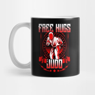 Funny Free Judo Hugs MMA Mixed Martial Arts Pun Mug